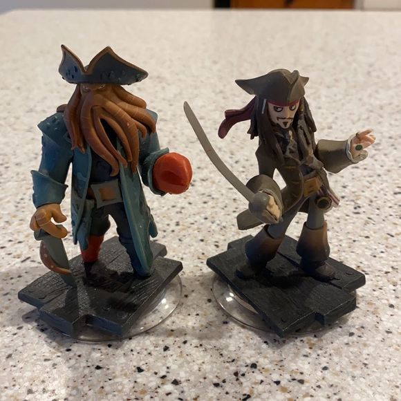 Disney Other - Disney Infinity Pirates of the Caribbean bundle Jack Sparrow, Davy Jones